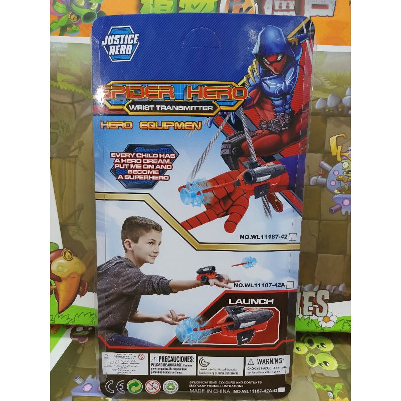 WL11187-42 Bộ đồ chơi 2in1 Găng tay vải và phụ kiện đeo tay của Người Nhện SPIDER MAN