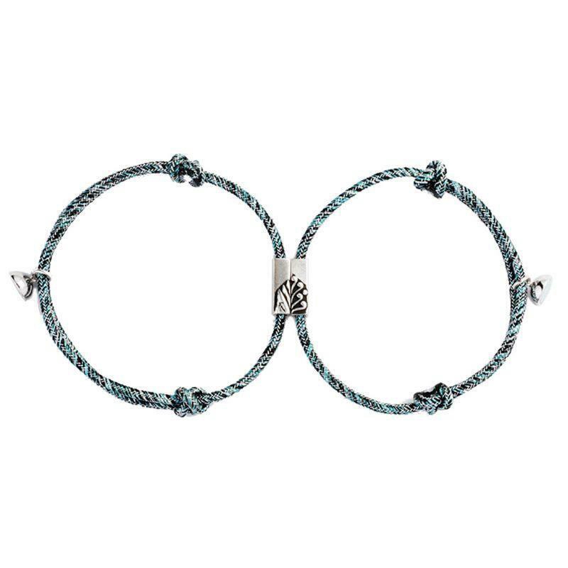 Bộ 2 Vòng Tay Dây Bện Thiết Kế Đơn Giản Dành Cho Cặp Đôi