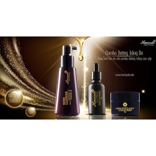 [CHÍNH HÃNG-DATE 2026) BỘ 3sp HANAYUKI DƯỠNG TRẮNG DA TÁI TẠO (HANA CLEANSER,  HANA WHITENING, HANA WHITE NIGHT)