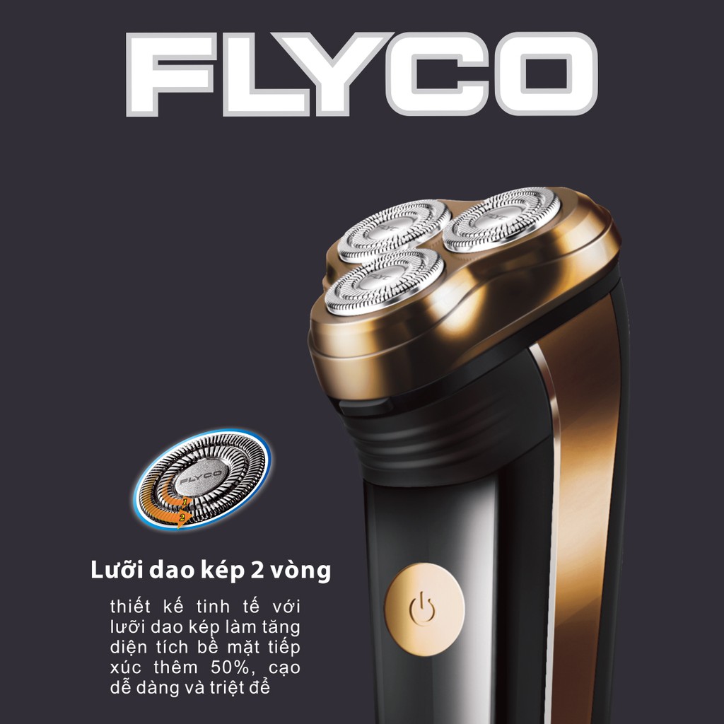 Máy Cạo Râu Đa Năng ✅ FreeShip ✅ Flyco 3 Lưỡi Kép FS360VN Hàng Chính Hãng - Gumihoso -