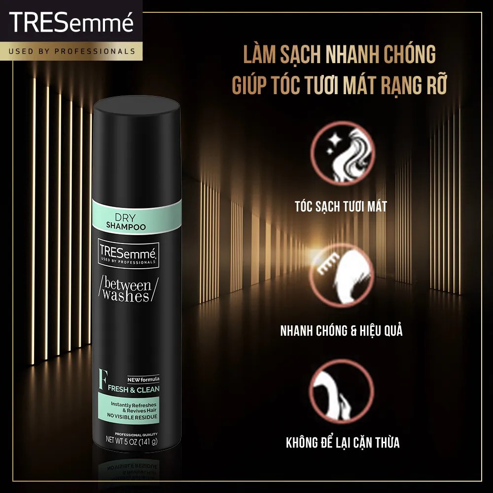 [HB GIFT] Dầu gội khô sạch tươi mát TRESemme Fresh &amp; Clean 141g