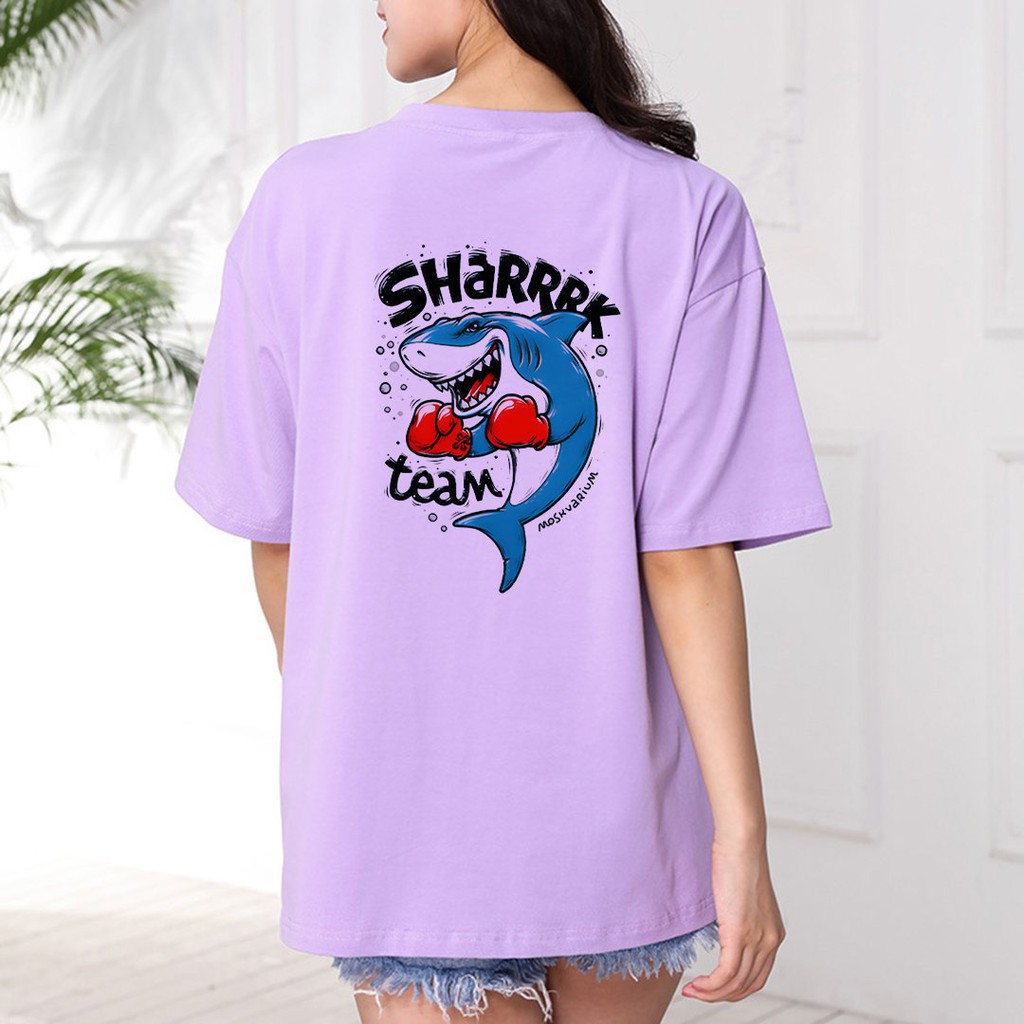 Áo Thun Nam Nữ Unisex Tay Lỡ In Sharrk Cá Mập Cá Tính Freesize - ATIN18 | BigBuy360 - bigbuy360.vn