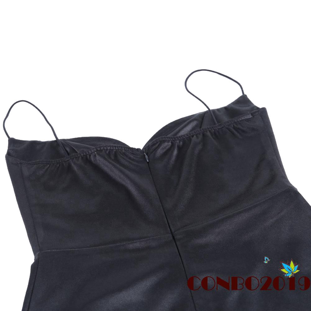 Đầm Maxi Hai Dây Màu Trơn Xẻ Tà Gợi Cảm Cho Nữ