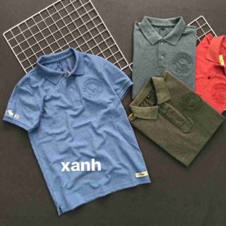 ( ẢNH THẬT) Áo thun nam cổ bẻ logo dập nổi