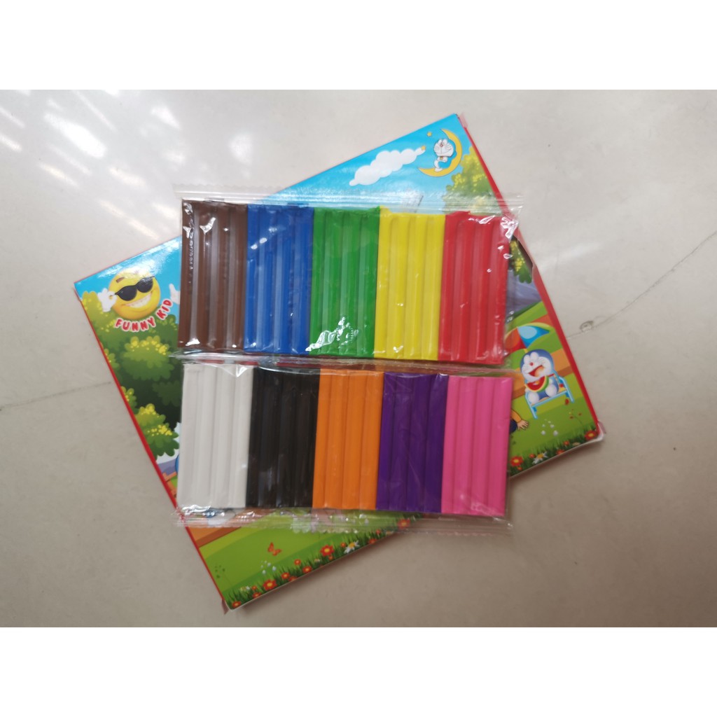ĐẤT NẶN 10 MÀU FUNNY KID CHO BÉ HỌC VÀ CHƠI