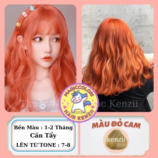 THUỐC NHUỘM TÓC ĐỎ CAM TẶNG TRỢ NHUỘM KENZII LÊN TỪ TONE 8