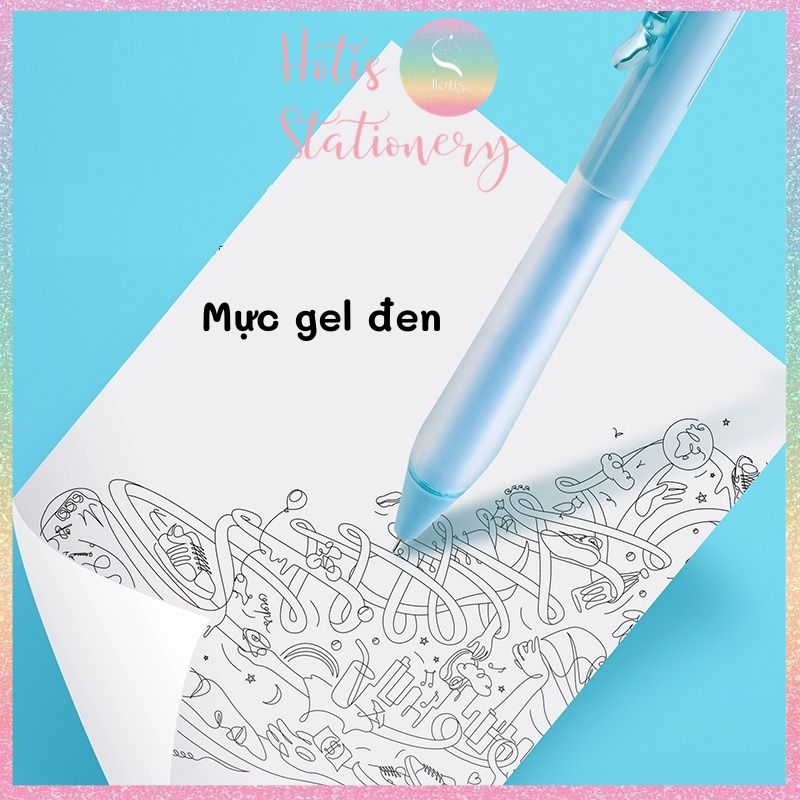 [HOTIS] Bút gel kim bấm ngòi 0.5mm Dianshi thiết kế đơn giản hiện đại gam màu sáng trung tính
