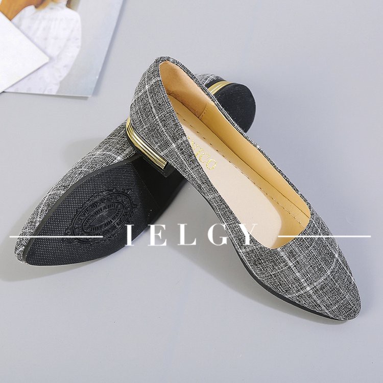Giày búp bê IELGY mũi nhọn mềm mại phong cách Hàn Quốc thời trang độc đáo cho nữ