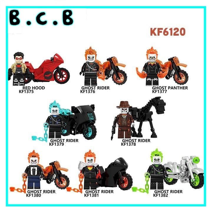 Ghost Rider - Ma tốc độ- Đồ chơi lắp ráp - Mô hình minifig và non lego siêu anh hùng Super Heroes kèm xe cực chất KF6120