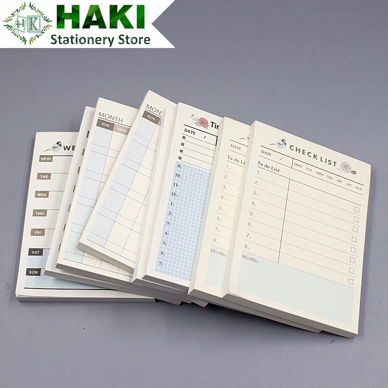 Giấy note HAKI, giấy ghi chú lên kế hoạch hàng tuần thông minh 60 trang No11