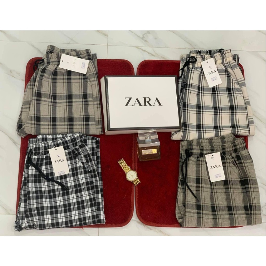Quần baggy  caro kẻ đũi nữ chất đẹp dáng chuẩn vảo mền mịn cạp cao co 4 màu đen vàng trắng be