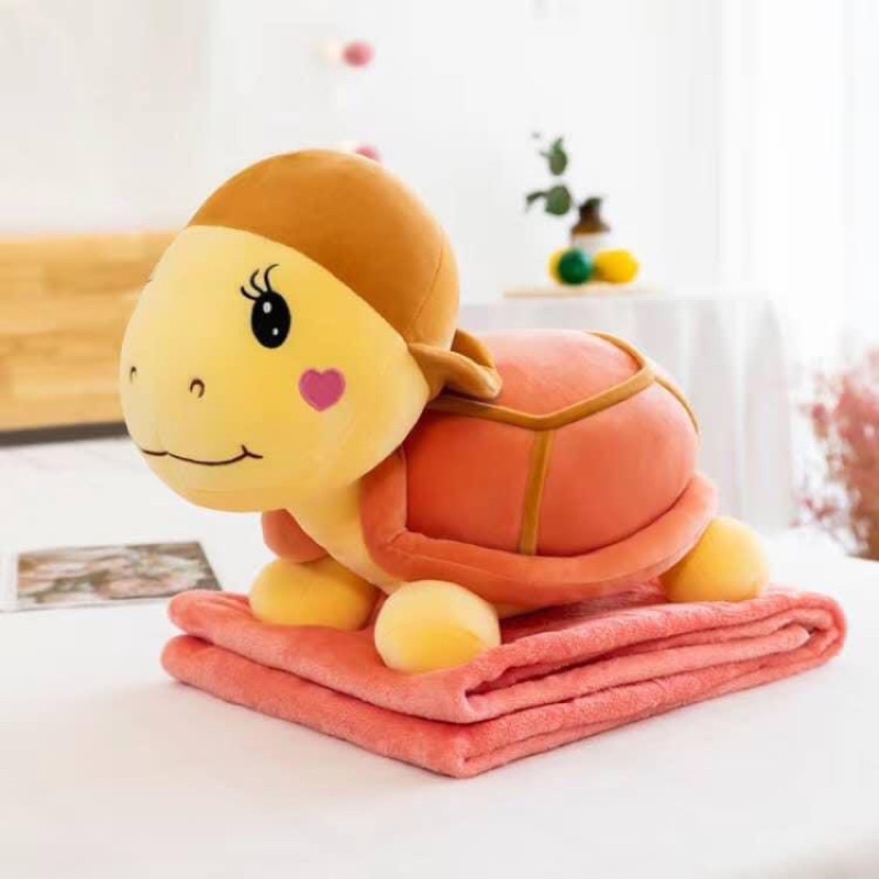 SÉT GẤU BÔNG CÓ MỀN 3in1 HÌNH RÙA HỒNG