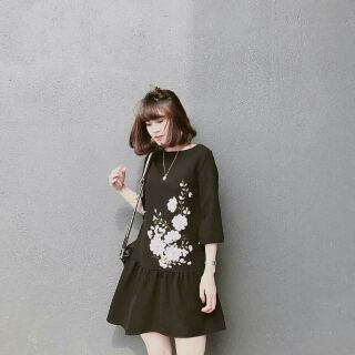 Đầm hoa thêu đuôi cá