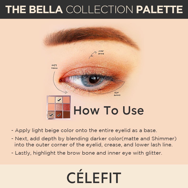 Bảng phấn mắt Celefit The Bella Collection 17g | BigBuy360 - bigbuy360.vn
