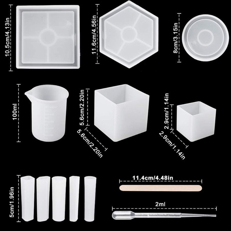 Khuôn Silicone Làm Đế Lót Ly Bằng Resin Epoxy Resin DIY