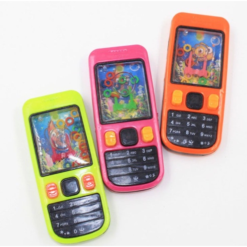 Máy chơi game bắn vòng nước hình điện thoại, đồ chơi ném vòng nước