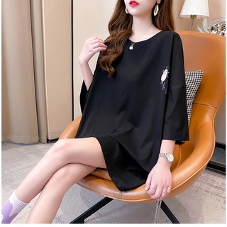 Váy Suông Đầm Suông In Họa Tiết Nhí Nhảnh From Rộng Dáng Dài Tới 75kg Hot Trending TTDS0327