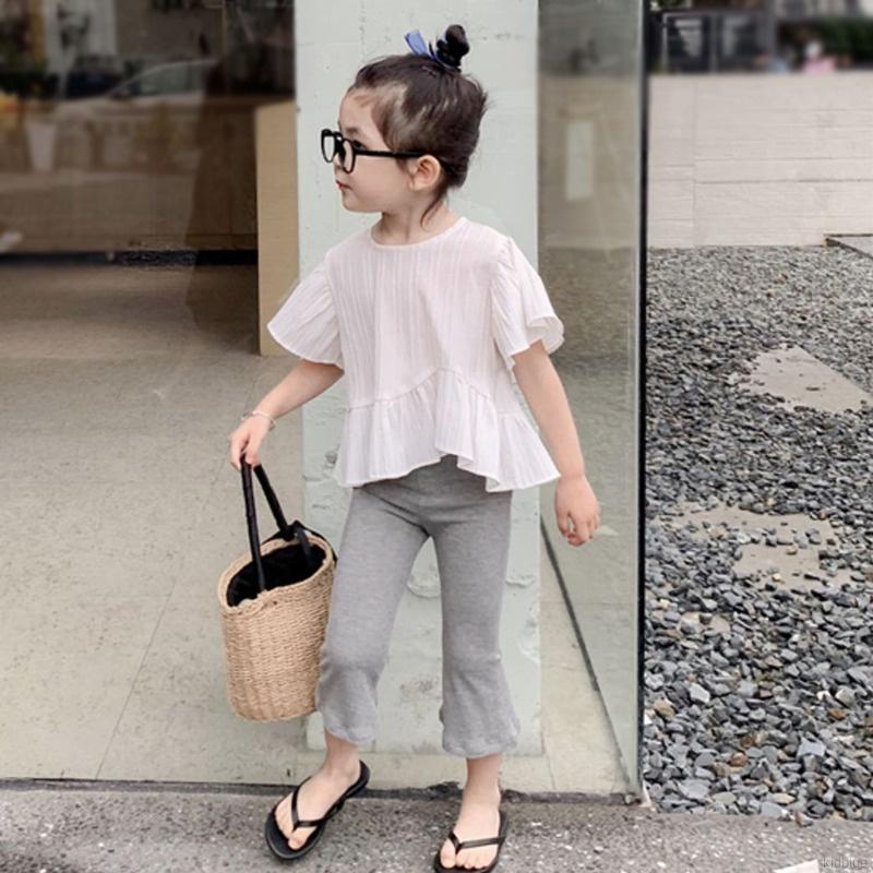 Quần Lửng Ống Loe Thời Trang Hàn Quốc Cho Bé Gái