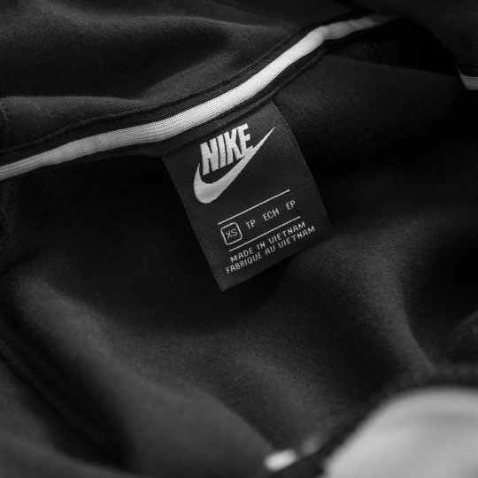 NIKE - Áo khoác nỉ thể thao nam nữ Nike Sportswear HBR Big Swoosh Jacket chính hãng - Đen x Trắng