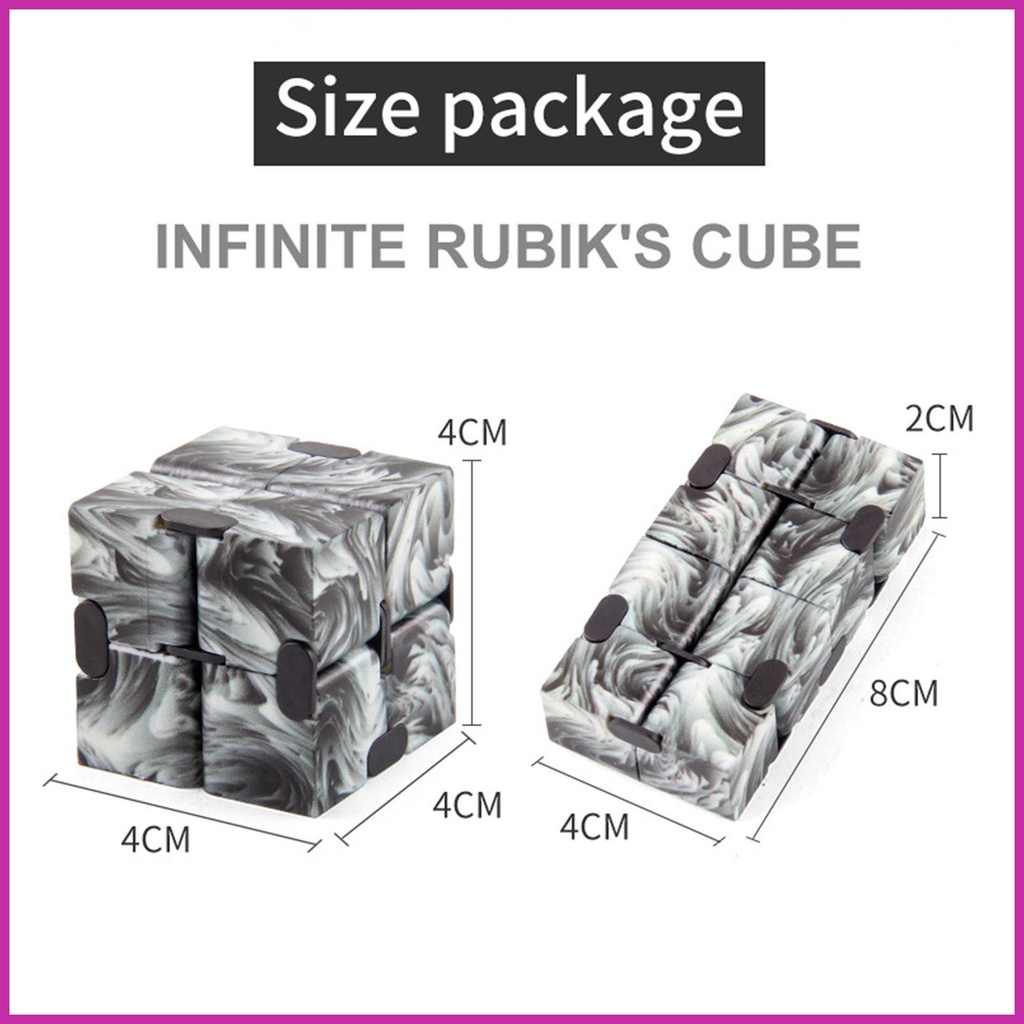 Đồ Chơi Khối Lập Phương Vô Cực Mini Bằng Nhựa Giúp Giảm Căng Thẳng Cho Người Lớn Và Trẻ Em