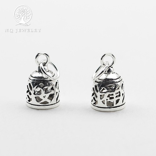 Charm bạc mặt chuông treo - NQ Jewelry
