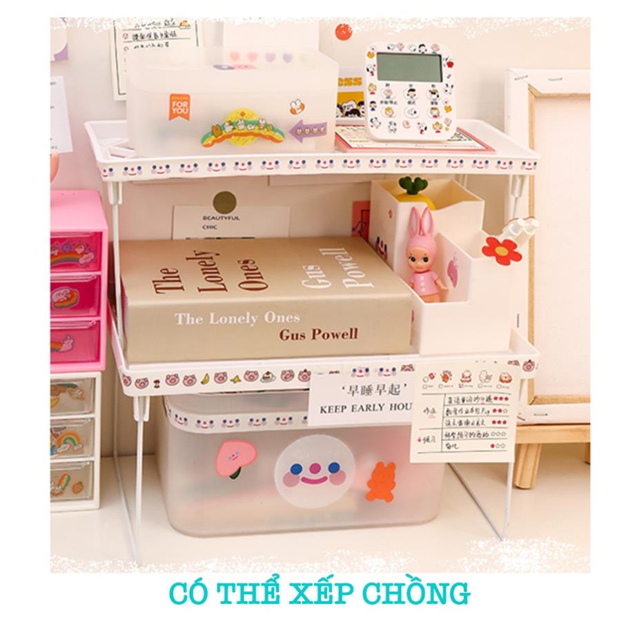 Kệ Sắt Đựng Đồ Đa Năng Để Bàn DIY Phong Cách Hàn Quốc G015 [Rẻ]