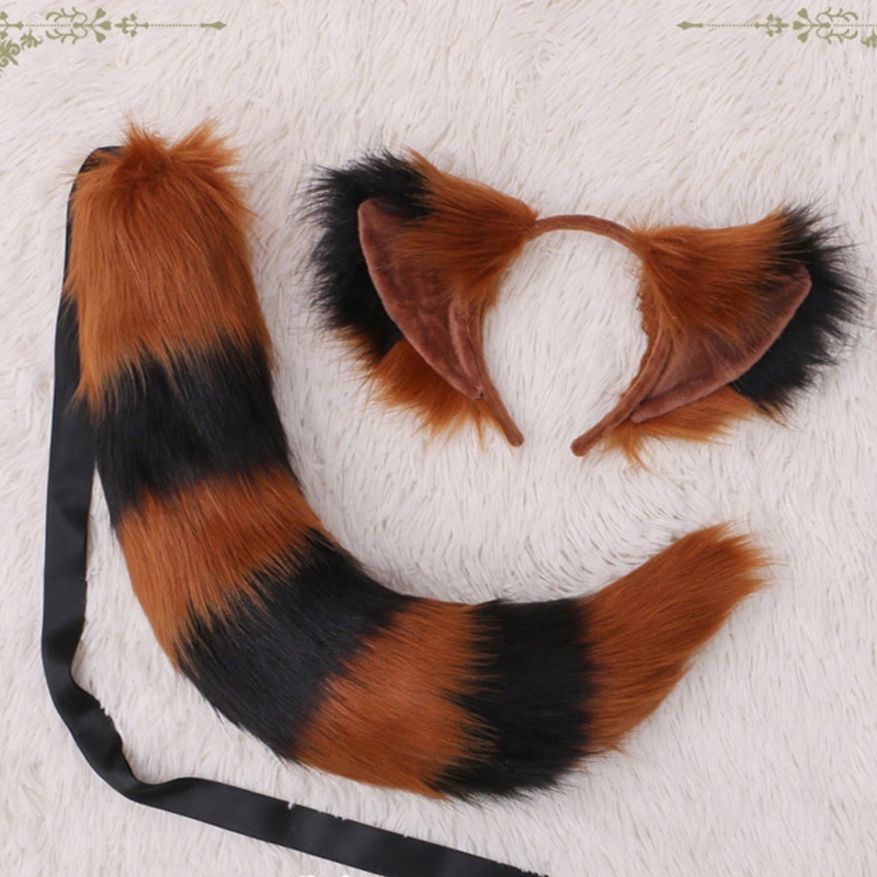 Set 2 Băng Đô Tai Mèo Phối Lông Xù Đáng Yêu Dành Cho Hóa Trang