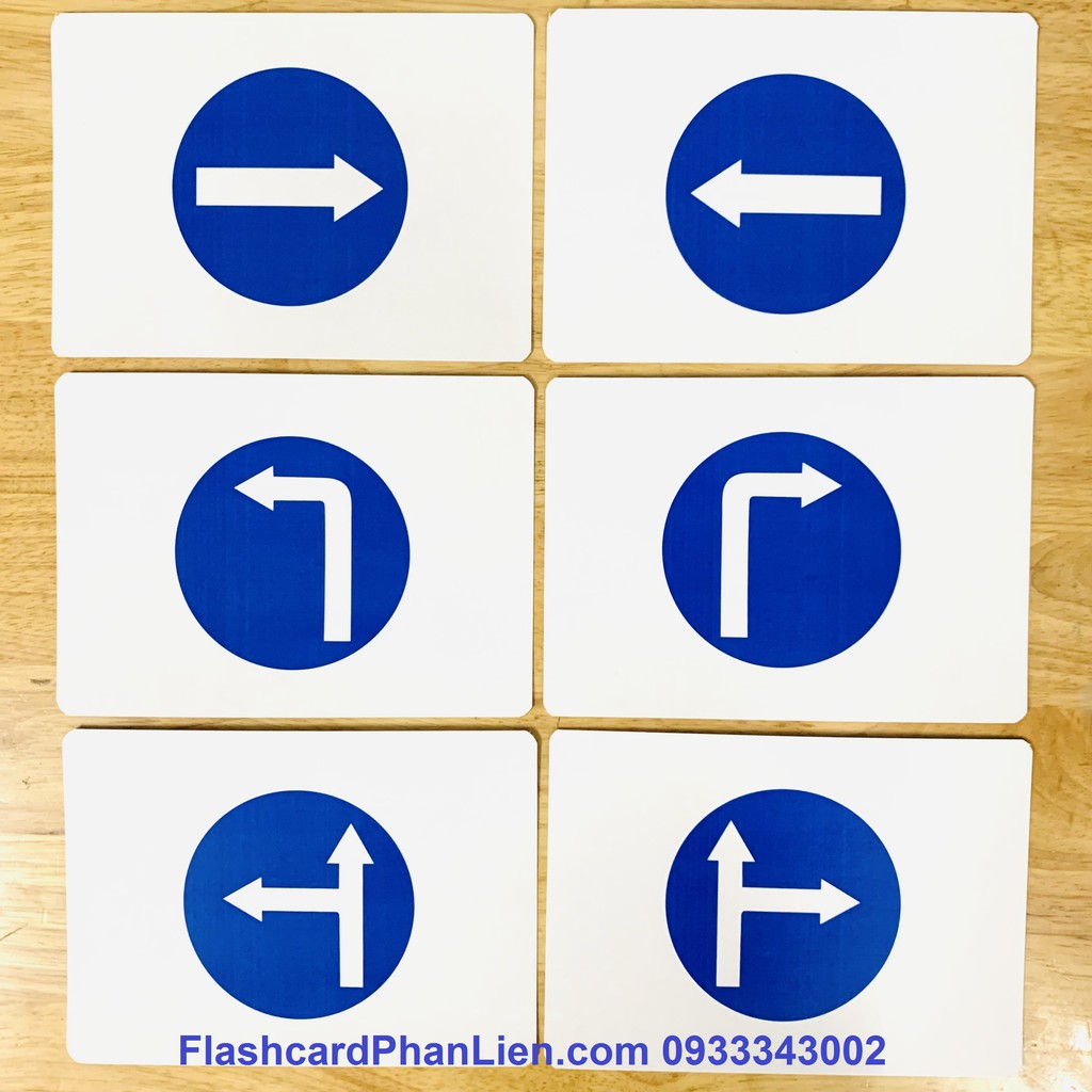 Thẻ Flashcard Biển báo giao thông đường bộ - thẻ học thông minh bìa cứng