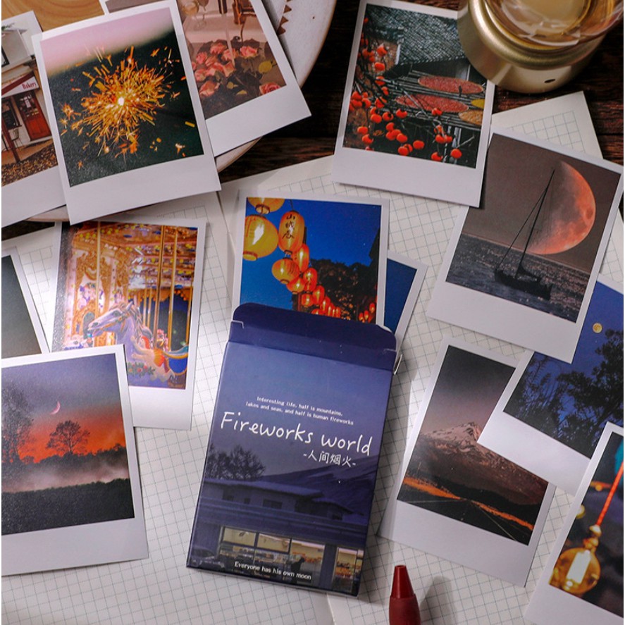 Hộp 30 sticker lomo phong cảnh thiên nhiên Romantic landscape | BDL003