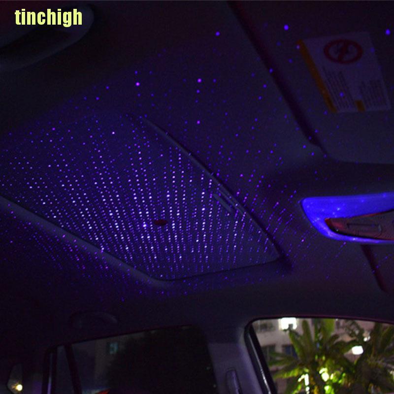 Đèn Led Gắn Trần Xe Hơi Họa Tiết Bầu Trời Đầy Sao Sạc USB Tiện Dụng