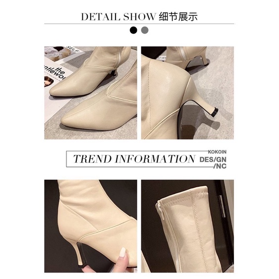 💞[ SẴN BE 39 ] Bốt Đùi Nữ- Bốt Da Cao Gót Mũi Nhọn Cao 7cm ( có ảnh thật ) | BigBuy360 - bigbuy360.vn