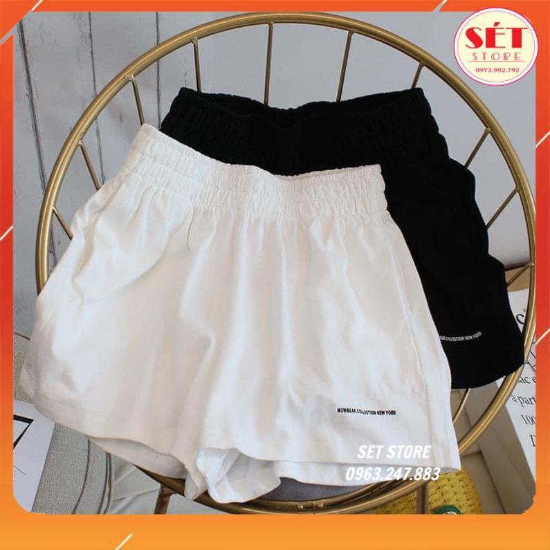 QUẦN SHORT ĐÙI  Thêu chữ SPORTY  ULLZANG NĂNG ĐỘNG - FREESHIP - 2 Màu ĐEN , TRẮNG - KQD132