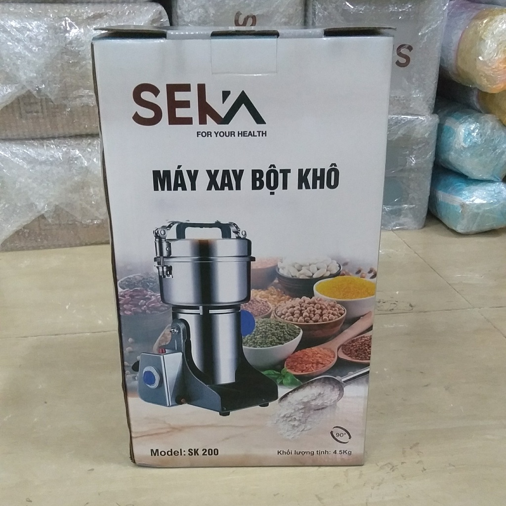 [BẢO HÀNH 5 NĂM] Máy Xay Bột Khô, nghiền ngũ cốc, thuốc bắc siêu mịn cao cấp loại 800gr SEKA - công suất 3000w