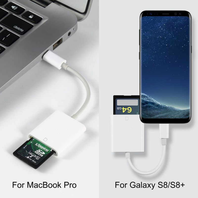 Đầu đọc thẻ nhớ SD SDXC cho điện thoại Android USB Type C, máy tính bảng