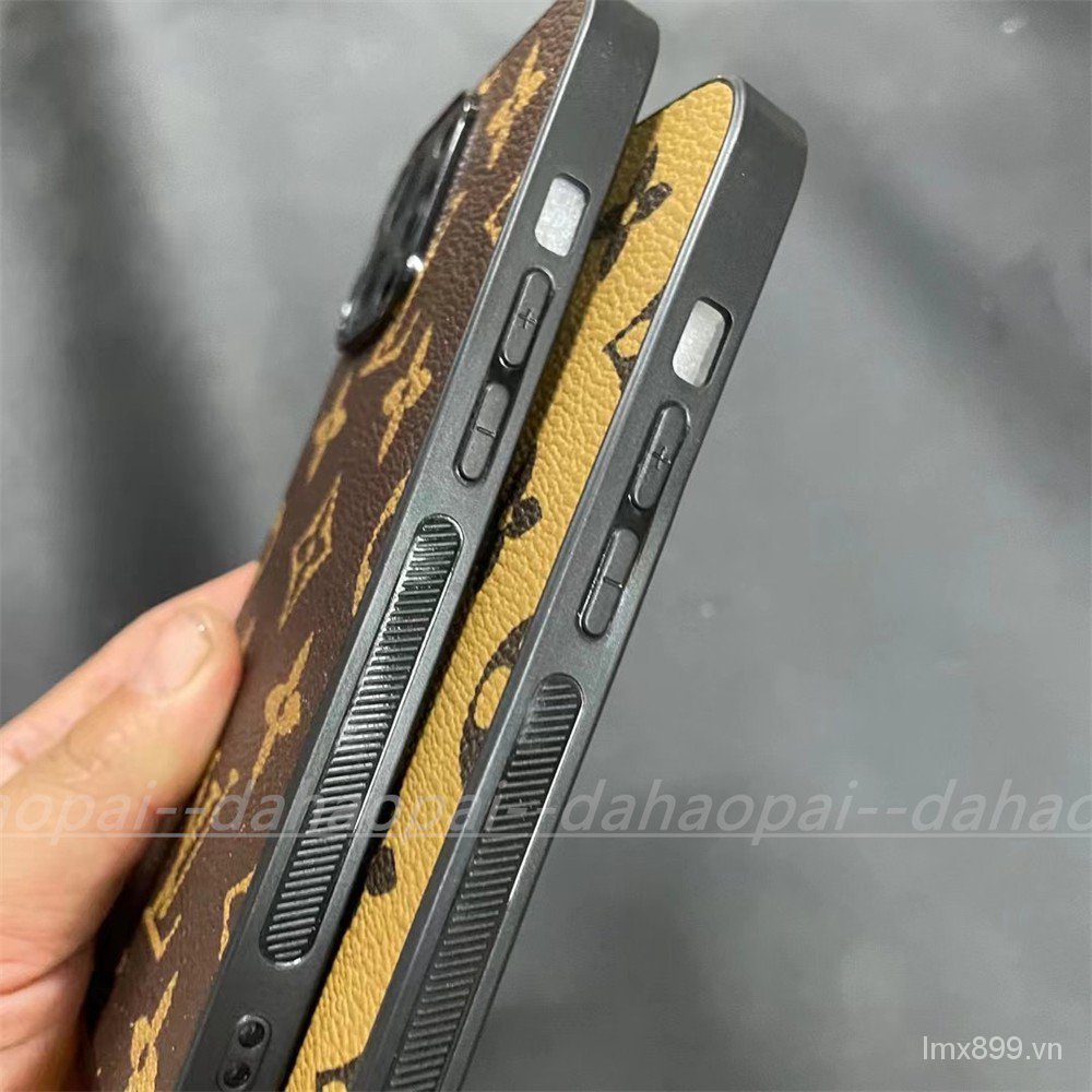 Ốp điện thoại da chống vỡ cho iPhone13 Pro i12 mini i11 xs max xr i8 i7 i6 plus