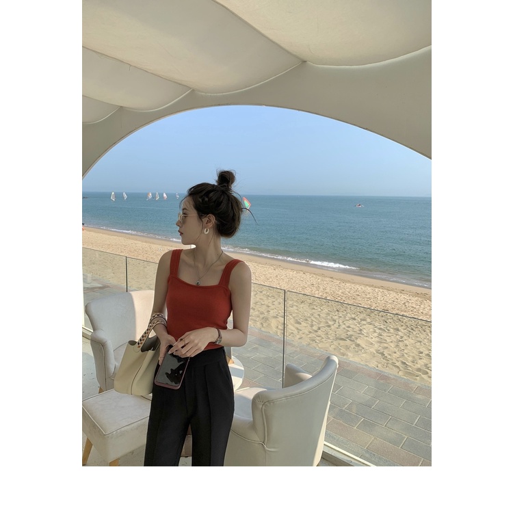 SUXI Áo Croptop Sát Nách Thời Trang Mùa Hè Cho Nữ