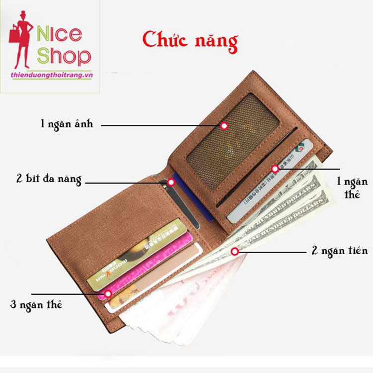 Bóp ví tiền cầm tay nam phong cách lịch lãm - VI0019