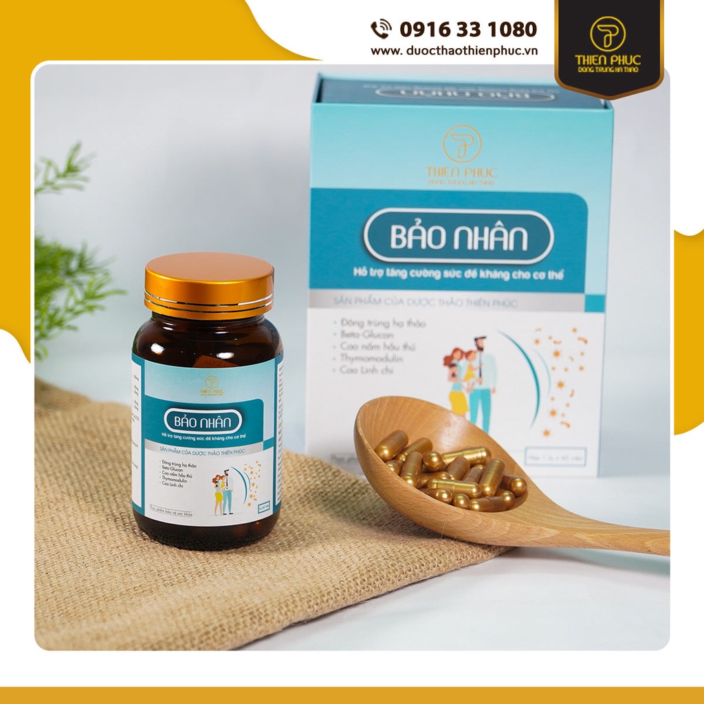 Thực phẩm bảo vệ sức khỏe Bảo Nhân hộp 60 viên - chính hãng THIÊN PHÚC