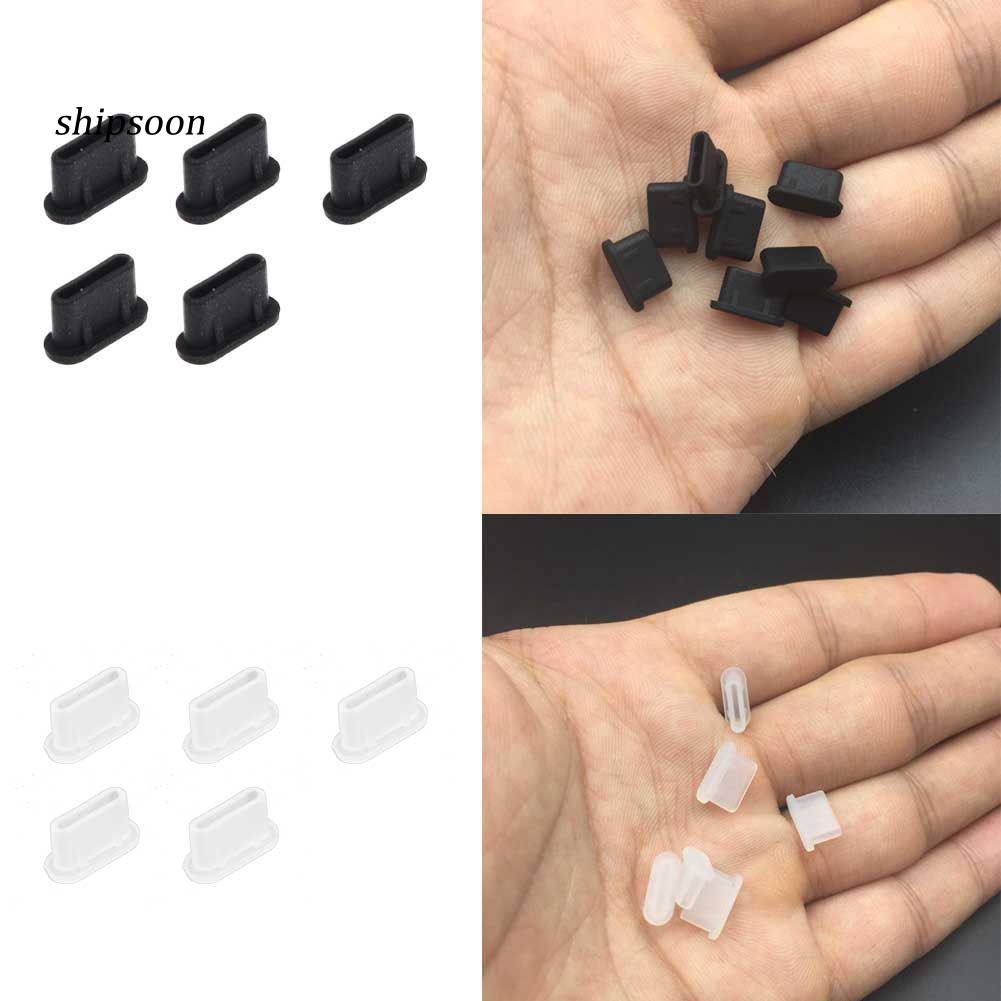 Bộ 5 nút cắm Type-C silicon chống bụi cho lỗ sạc điện thoại di động