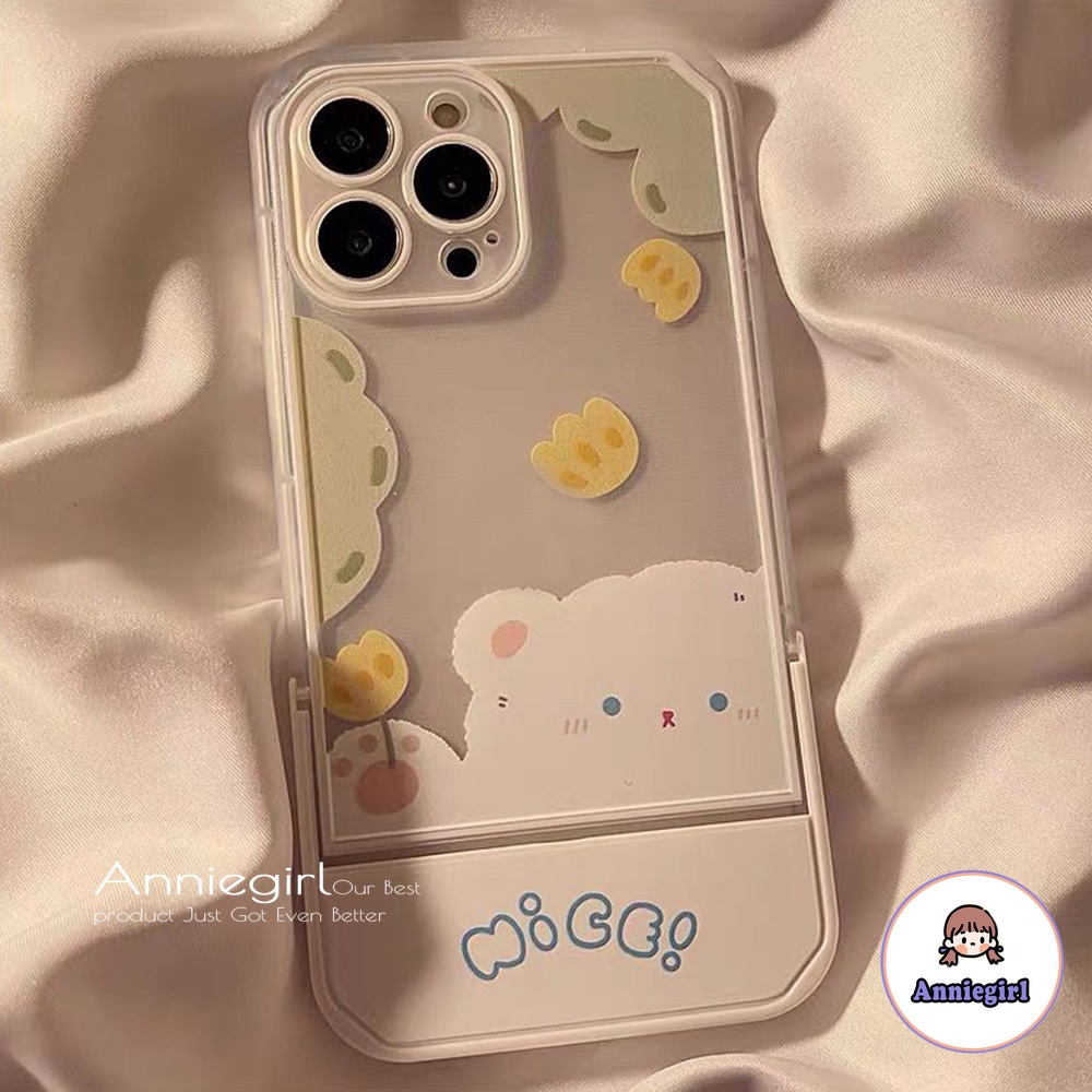 Ốp Điện Thoại TPU Mềm Siêu Mỏng Họa Tiết Gấu Và Hoa Dễ Thương Dành Cho IPhone 13 12 11 Pro Max X XR 8 7 Plus