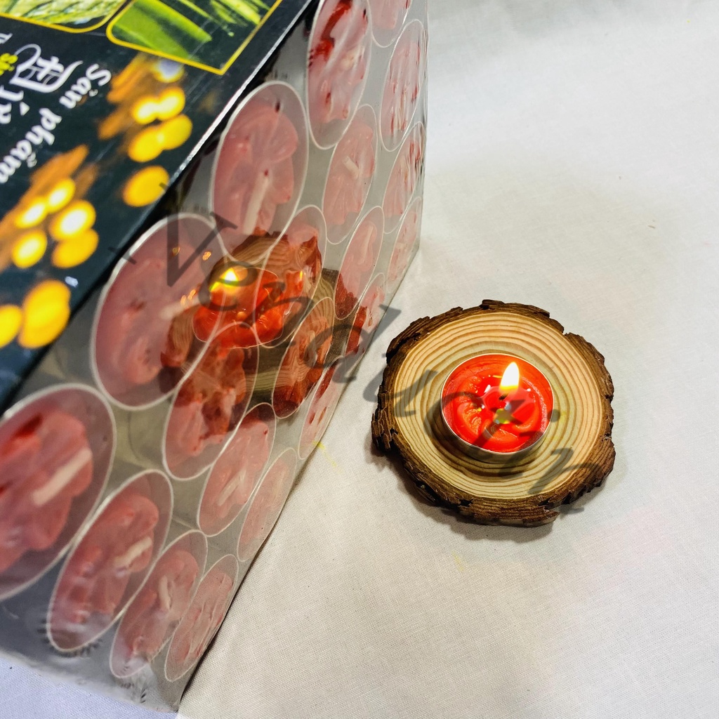 Hộp 100v nến Tealight cao cấp Đức Tín cháy 1,5-2h không mùi không khói an toàn cho người sử dụng