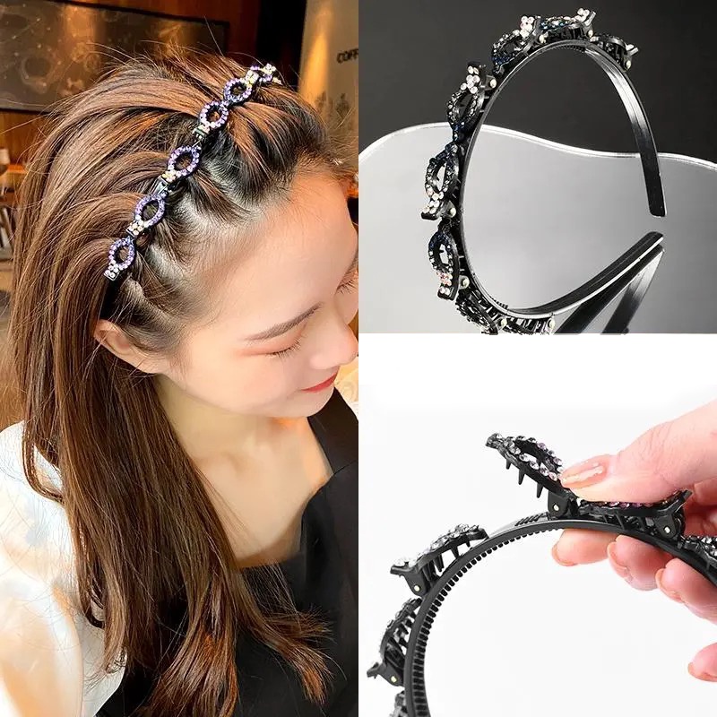 Kẹp tóc đính đá nhiều lớp xinh xắn cho nữ