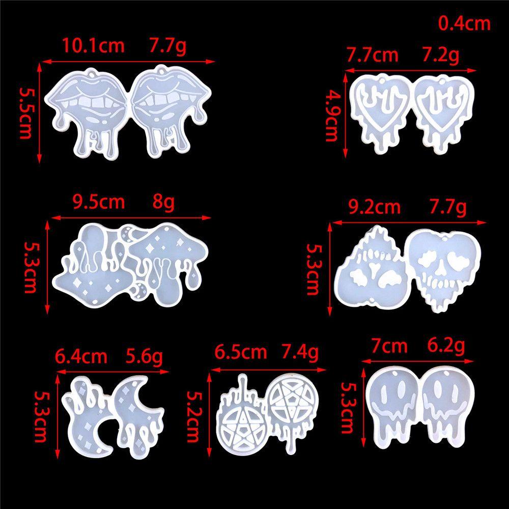 Khuôn Silicone Làm Bông Tai Resin Hình Nấm DIY