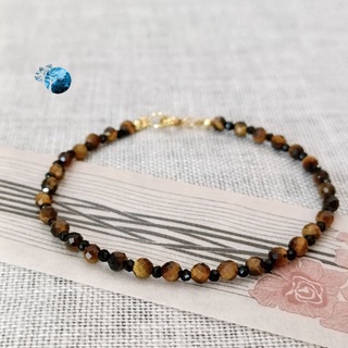 Vòng tay đá mắt hổ mix đá flint