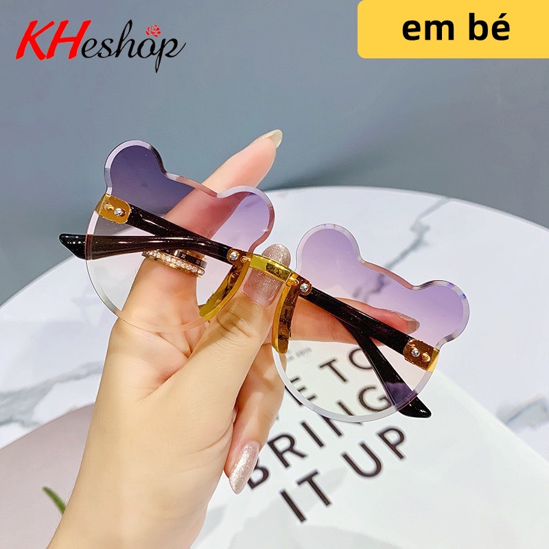 [Bạn Sẽ Thích] Kính du lịch, phụ kiện chụp hình cho Bé Yêu, Kính thời trang không viền đổi màu form mèo Cute mã Y7713