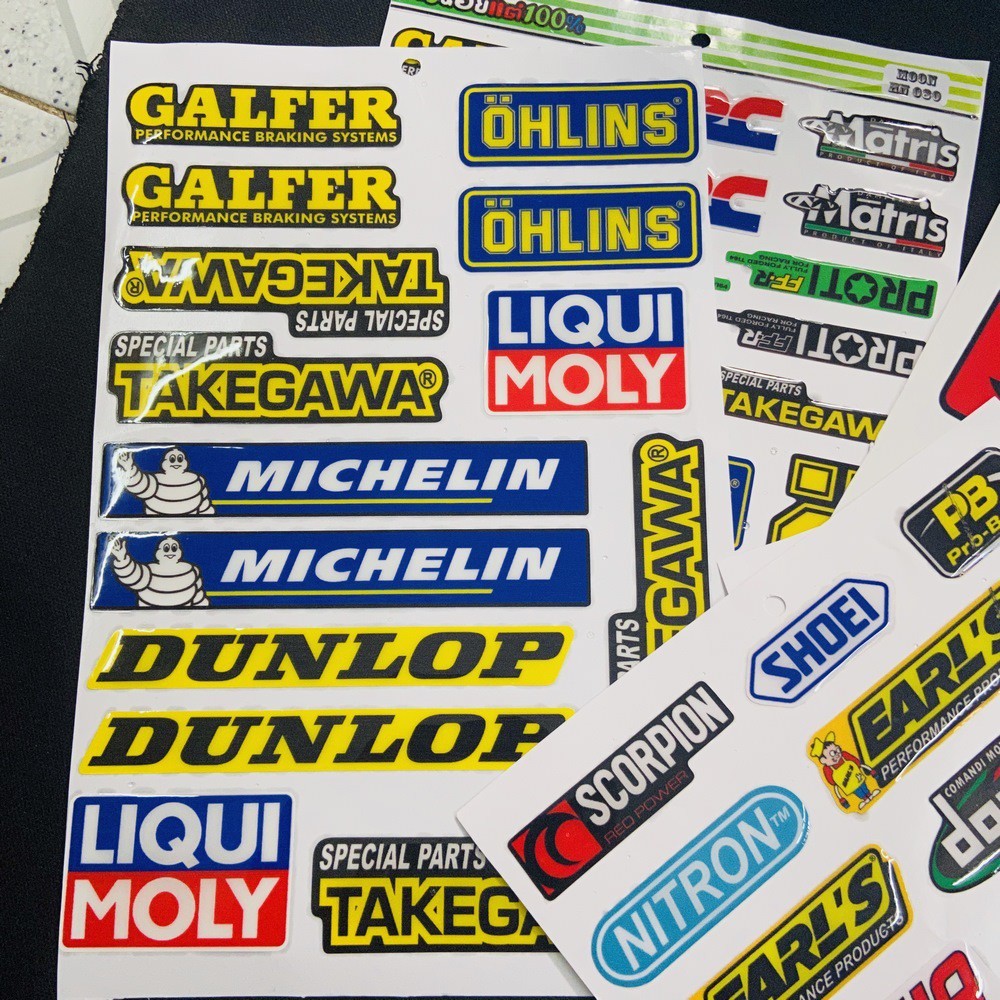 [CỰC RẺ] TẤM TEM DẬP NỔI NHIỀU LOGO OHLINS, PROTI, HRC TRANG TRÍ XE SIÊU CHẤT