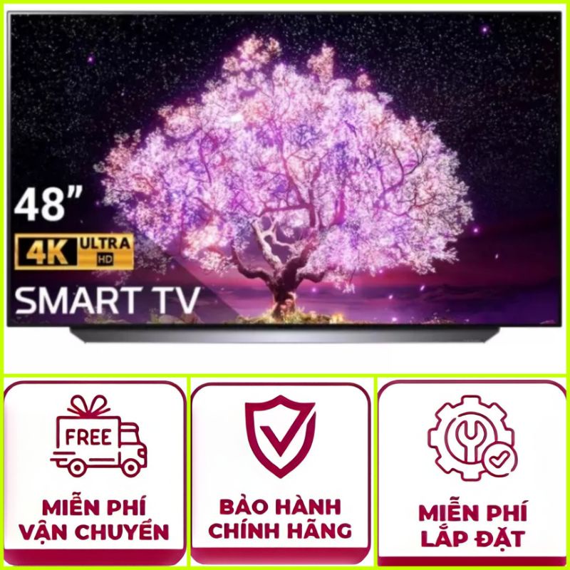 Smat Tivi LG OLED48C1PTB < Giá rẻ > chính hãng BH: 24 tháng tại nhà từ nhà sản xuất trên toàn quốc