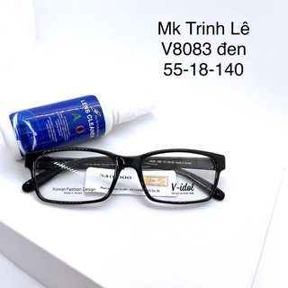 Gọng kính cận nhựa dẻo vuông v8083 v idol hàn quốc- mắt kính trinh lê.