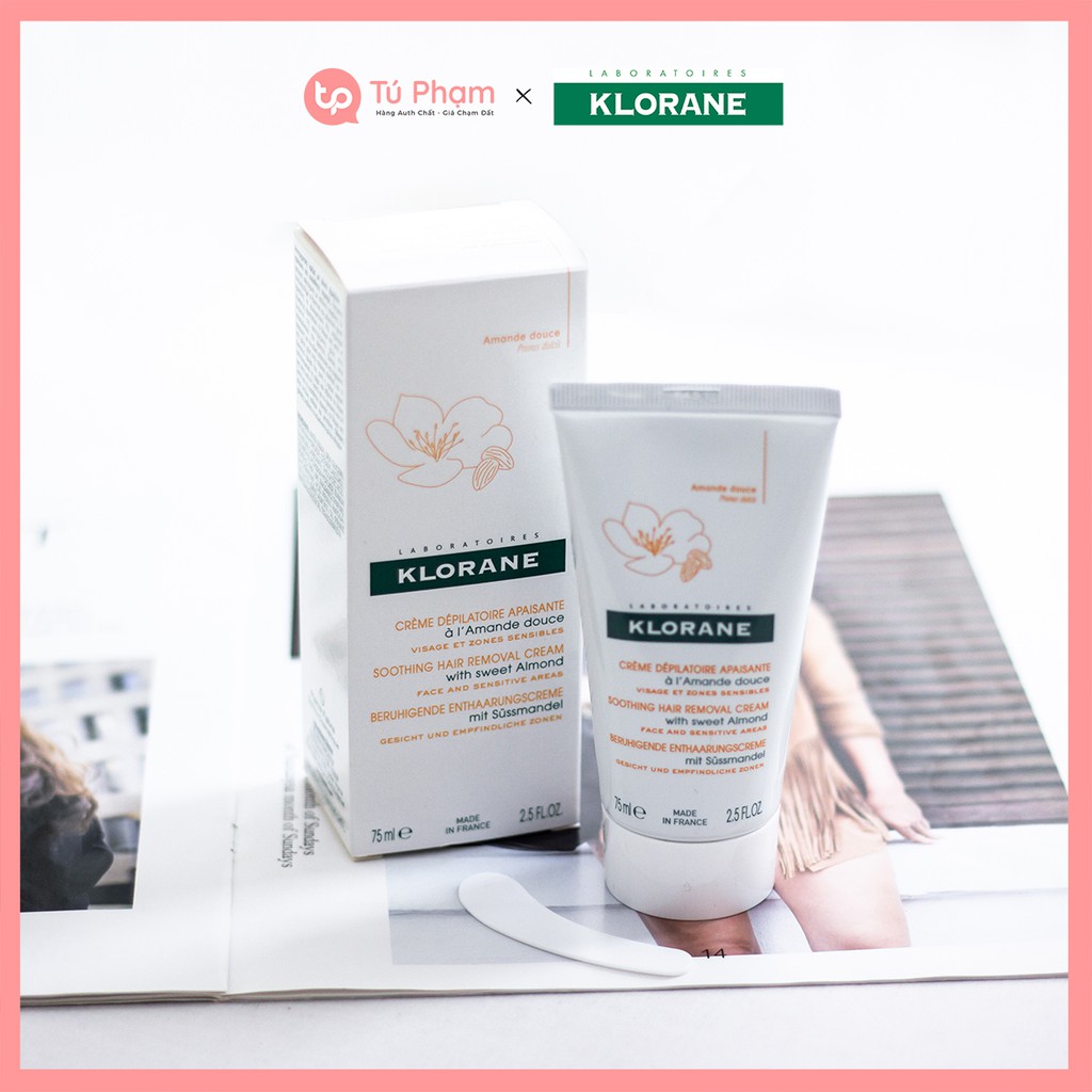 Kem Tẩy Lông Hạnh Nhân Klorane Creme Depilatoire Apaisante A L'Amande Douce 75ml