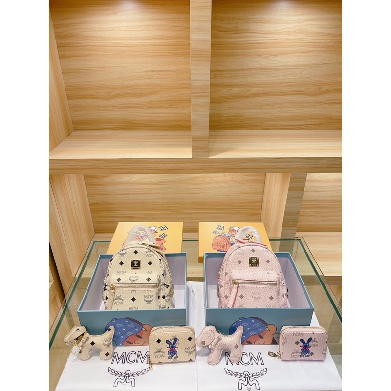 Balo MCM mini kèm ví cao cấp có sẵn